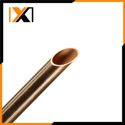 Koperen binnenbuis met groeven